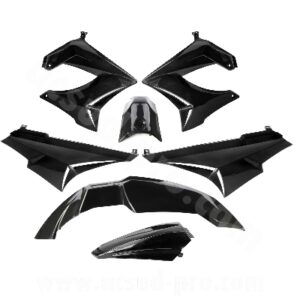 KIT CARROSSERIE ADAPT. DERBI SENDA DRD / XTREM 2000-2011 NOIR (7 PIECES)