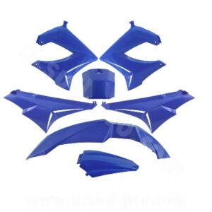 KIT CARROSSERIE ADAPT. DERBI SENDA DRD / XTREM 2000-2011 BLEU (7 PIECES)