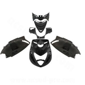 KIT CARROSSERIE ADAPT. PIAGGIO ZIP SP2 50 2T LC AIR / 4T LIQUIDE NOIR METAL (6 PIECES)