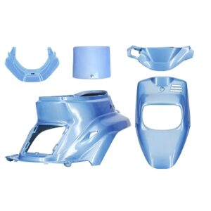 KIT CARROSSERIE ADAPT. MBK 50 BOOSTER 1999-2003 / YAMAHA 50 BWS 1999-2003 BLEU HAWAI (5 PIECES)
