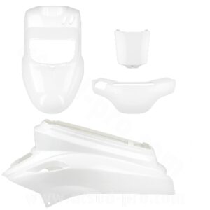 KIT CARROSSERIE ADAPT. MBK 50 BOOSTER 2004-2017 / YAMAHA 50 BWS 2004-2017 ( TYPE ORIGINE ) BLANC (4 PIECES)