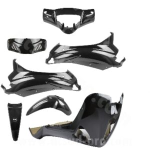 KIT CARROSSERIE ADAPT. PIAGGIO LIBERTY 50 / 125 / 150 / 200cc 2004-2014 (7 PIECES) NOIR