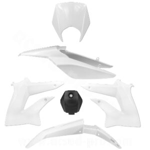 KIT CARROSSERIE ADAPT. DERBI SENDA DRD RACING 2011-2017 / RCR / SMT 2011-2018 BLANC (6 PIECES)