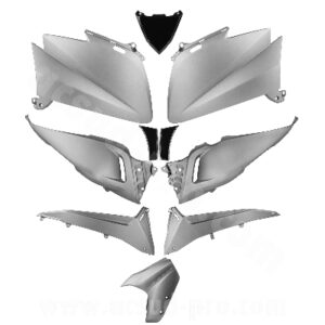 KIT CARROSSERIE ADAPT. YAMAHA TMAX 530CC 2012-2014 GRIS MAT (10 PIECES)