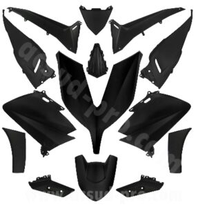 KIT CARROSSERIE ADAPT. YAMAHA TMAX 530cc 2015-2016 NOIR MAT (14 PIECES)