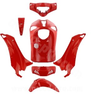 KIT CARROSSERIE ADAPT. PIAGGIO LIBERTY 50 / 125 / 150 / 200cc 2004-2014 (7 PIECES) ROUGE