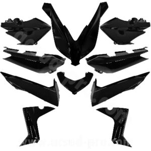 KIT CARROSSERIE ADAPT. YAMAHA XMAX 125 / 250 / 400CC 2014-2017 NOIR BRILLANT (10 PIECES)