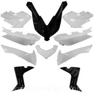 KIT CARROSSERIE ADAPT. YAMAHA XMAX 125 / 250 / 400 2014-2017 WHITE COMPETITION (BLANC BRILLANT) (10 PIECES)