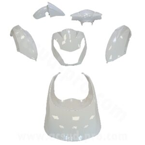 KIT CARROSSERIE ADAPT. PEUGEOT KISBEE 2T ET 4T BLANC BRILLANT 2010-2017 (6 PIECES)