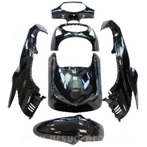 KIT CARROSSERIE ADAPT. HONDA SH125cc 2001-2004 (6 PIECES) NOIR BRILLANT