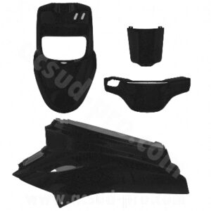 KIT CARROSSERIE ADAPT. MBK 50 BOOSTER 2004-2017 / YAMAHA 50 BWS 2004-2017 ( TYPE ORIGINE ) NOIR MAT (4 PIECES)