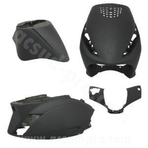 KIT CARROSSERIE ADAPT. PIAGGIO ZIP 50 2000> NOIR MAT (4 PIECES)