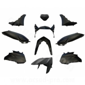 KIT CARROSSERIE ADAPT. YAMAHA NMAX 125CC 2021-2024 NOIR MAT (12 PIECES)