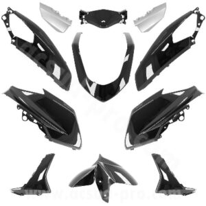 KIT CARROSSERIE ADAPT. YAMAHA NMAX 125CC 2015-2020 NOIR BRILLANT (11 PIECES)