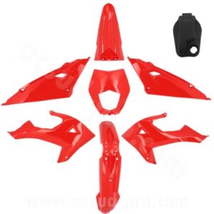 KIT CARROSSERIE ADAPT. RIEJU 50 MRT 2022>. MRT ENDURO 2022>. MRT PRO 2022>. MRT SM 2022> (8 PIECES) ROUGE