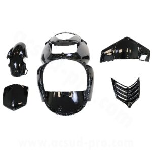 KIT CARROSSERIE ADAPT. APRILIA SONIC 50CC 1998-2008 NOIR BRILLANT (5 PIECES)