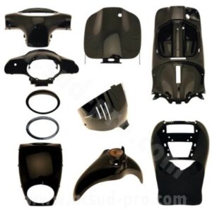 KIT CARROSSERIE ADAPT. APRILIA SCARABEO 50CC NOIR BRILLANT 2003-2013 (10 PIECES)