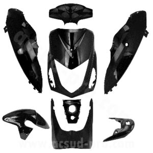 KIT CARROSSERIE ADAPT. TNT MOTOR ROMA / NECO ONE 10 POUCES NOIR MAT (8 PIECES)