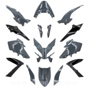 KIT CARROSSERIE ADAPT. YAMAHA TMAX 560CC GRIS NARDO 2022-2024 (15 PIECES)