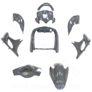 KIT CARROSSERIE ADAPT. MBK MACH G / YAMAHA JOG GRIS NARDO (9 PIECES)