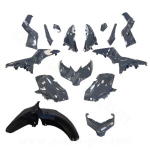 KIT CARROSSERIE ADAPT. YAMAHA XMAX 125CC 2018-2022 / XMAX 300CC 2017-2022 / XMAX 400CC 2018-2020 GRIS NARDO (15 PIECES)