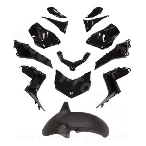 KIT CARROSSERIE ADAPT. YAMAHA XMAX 125-300CC 2023-2026 NOIR BRILLANT (13 PIECES)