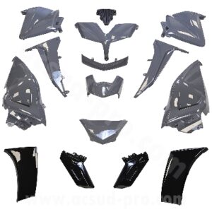 KIT CARROSSERIE ADAPT. YAMAHA TMAX 530CC 2015-2016 GRIS NARDO (15 PIECES)