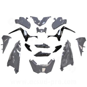 KIT CARROSSERIE ADAPT. YAMAHA TMAX 530cc 2017-2019 SX / DX GRIS NARDO (15 PIECES)