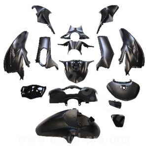 KIT CARROSSERIE ADAPT. HONDA SH 125-150CC 2020-2024 NOIR MAT (15 PIECES)
