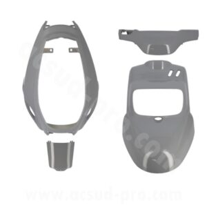 KIT CARROSSERIE ADAPT. MBK 50 BOOSTER 2004-2017 / YAMAHA 50 BWS 2004-2017 ( TYPE ORIGINE ) GRIS NARDO (4 PIECES)