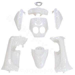 KIT CARROSSERIE ADAPT. MBK OVETTO 2011-2014 / YAMAHA NEOS 2011-2014 BLANC 2T (8 PIECES)