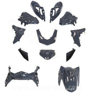 KIT CARROSSERIE ADAPT. YAMAHA NMAX 125CC 2021-2024 GRIS NARDO (12 PIECES)