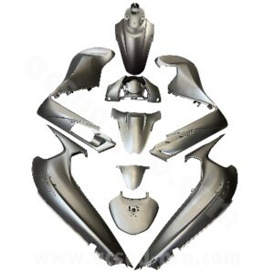KIT CARROSSERIE ADAPT. HONDA SH 350CC 2021-2024 (9 PIECES) GRIS METAL ( NHB18 )