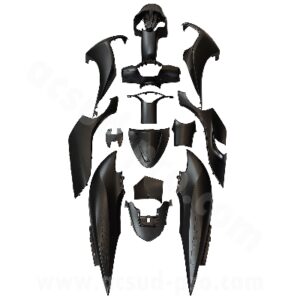 KIT CARROSSERIE ADAPT. HONDA SH125CC MODE 2020-2024 NOIR (14 PIECES) ( NHA76 )