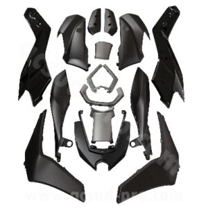 KIT CARROSSERIE ADAPT. YAMAHA NMAX 125CC 2025 NOIR MAT (16 PIECES)